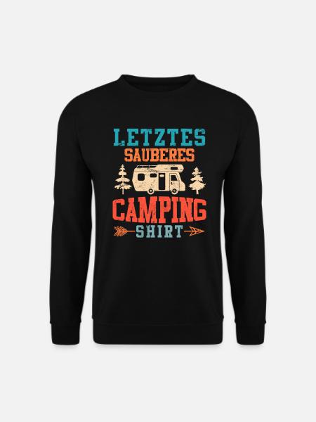 Wohnmobil Spruch Letztes sauberes Camping Shirt - Unisex Pullover - Schwarz