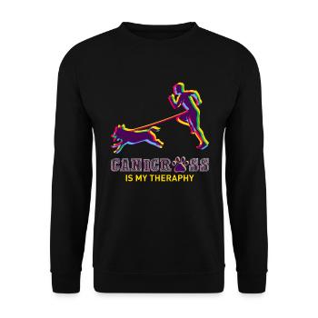 Canicross is my Therapy Trainhund Sport cadeau - Sweat-shirt Unisexe - noir - Devant - Alina (178cm) & Michal (187cm)