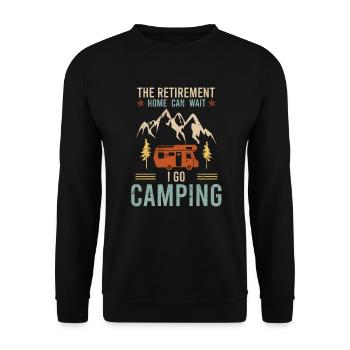 Renter Camping Camping Cadeau Camping Camping - Sweat-shirt Unisexe - noir - Devant - Alina (178cm) & Michal (187cm)