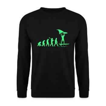 Wing Foil Evolution Monkey Human Foiler Development - Unisex Sweatshirt - black - Front - Alina (178cm) & Michal (187cm)
