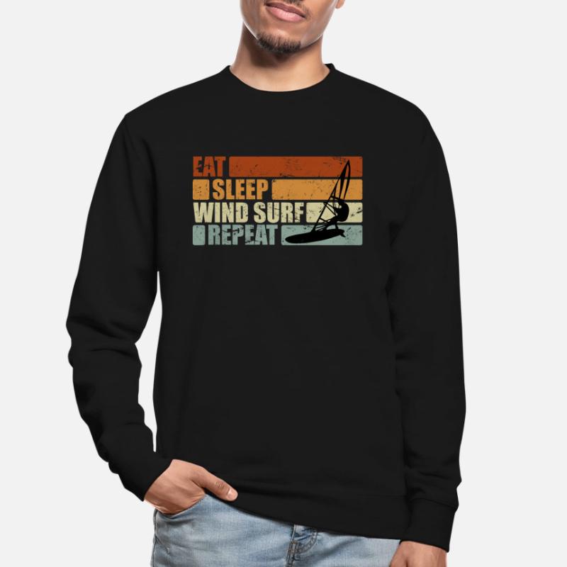 Eat Sleep Windsurf Repeat Windsurfer Geschenk Unisex Pullover