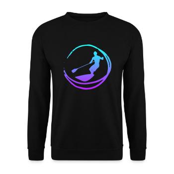 Stand paddle silhouette SUP cadeau paddle - Sweat-shirt Unisexe - noir - Devant - Alina (178cm) & Michal (187cm)