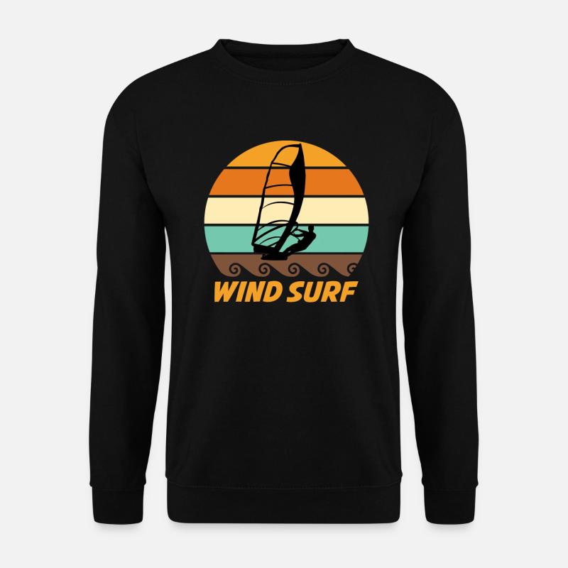 Cool windsurfer dans retro Look Surfer Cadeau - Sweat-shirt Unisexe - noir