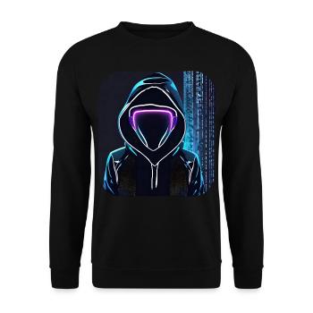 Figurine anonyme cool - Sweat-shirt Unisexe - noir - Devant - Alina (178cm) & Michal (187cm)