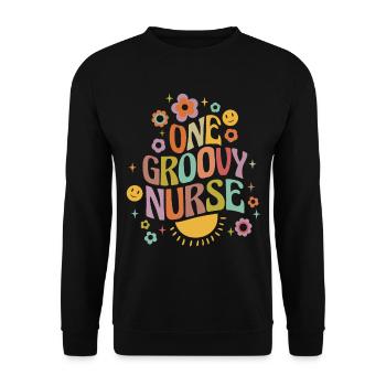 Une infirmière groovy - Sweat-shirt Unisexe - noir - Devant - Alina (178cm) & Michal (187cm)