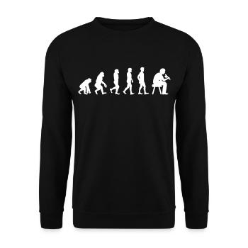 Evolution of Tattoo Artist Tattooist Tattooed Gift - Unisex Sweatshirt - black - Front - Alina (178cm) & Michal (187cm)