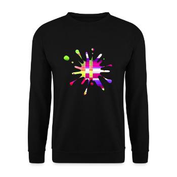 Taches de peinture4 - Sweat-shirt Unisexe - noir - Devant - Alina (178cm) & Michal (187cm)