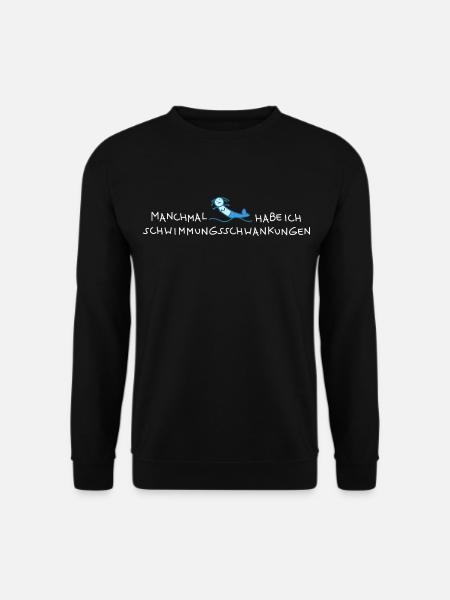 Lustige Nixe Schwimmer Laune - Unisex Pullover - Schwarz