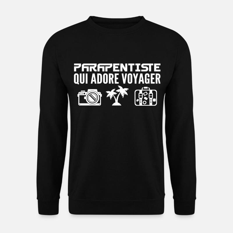 Voyageurs & Parapentistes : Passion & Découverte - Sweat-shirt Unisexe - noir