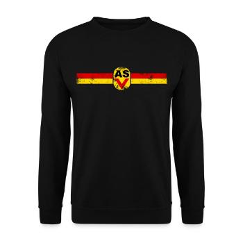 RDA - NVA - Armeesportverein - Retro usedlook - Sweat-shirt Unisexe - noir - Devant - Alina (178cm) & Michal (187cm)