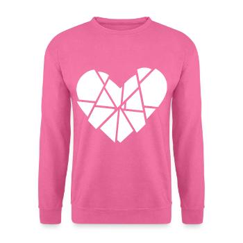 Heart Broken Shards Shards Anti Valentine's Day - Unisex Sweatshirt - pink - Front