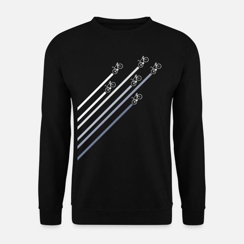 Fahrräder mit Streifen - Unisex Pullover - Schwarz