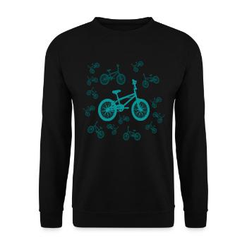 Vélo lumineux - Sweat-shirt Unisexe - noir - Devant - Alina (178cm) & Michal (187cm)