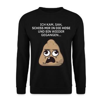 In Die Hose Scheissen - hell - Unisex Pullover - Schwarz - Vorne - Alina (178cm) & Michal (187cm)