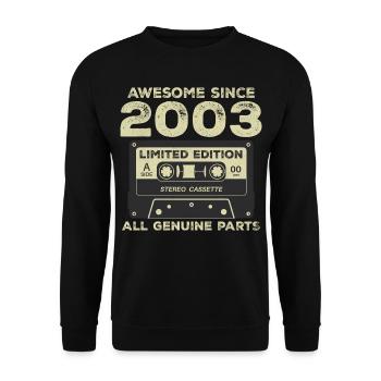 2003 Birthday Born In 2003 Vintage Retro - Unisex Sweatshirt - black - Front - Alina (178cm) & Michal (187cm)