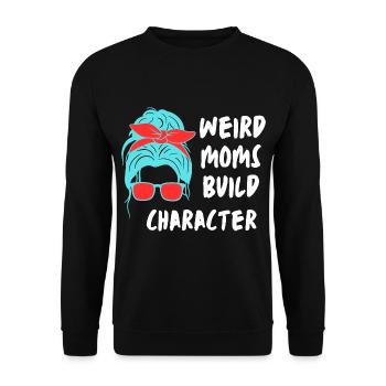Funny Mother's shirt - Sweat-shirt Unisexe - noir - Devant - Alina (178cm) & Michal (187cm)