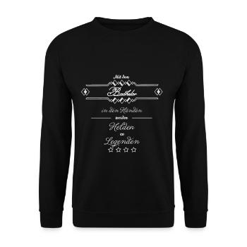 Bachelor Degree Degree Student Uni University - Unisex Sweatshirt - black - Front - Alina (178cm) & Michal (187cm)
