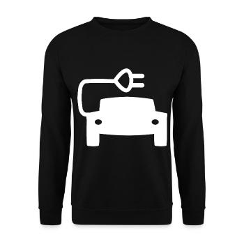 Hybrid and electric vehicles - Unisex Sweatshirt - black - Front - Alina (178cm) & Michal (187cm)