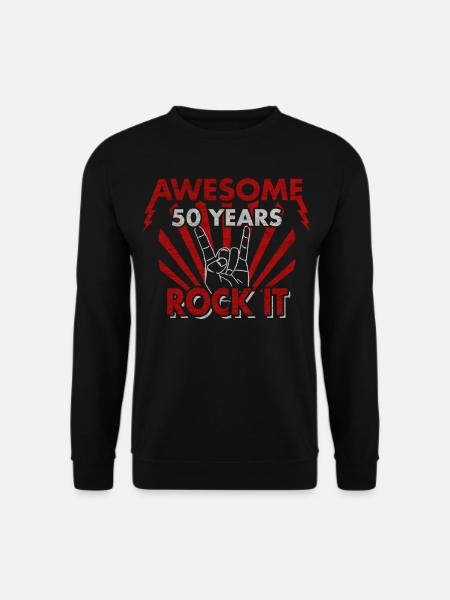 50. Geburtstag 50 Jahre HEAVY METAL Geschenk - Unisex Pullover - Schwarz