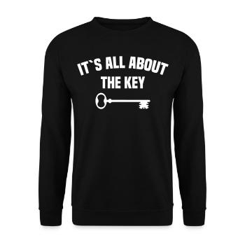 escape room 03 key exit game secret escape - Unisex Sweatshirt - black - Front - Alina (178cm) & Michal (187cm)