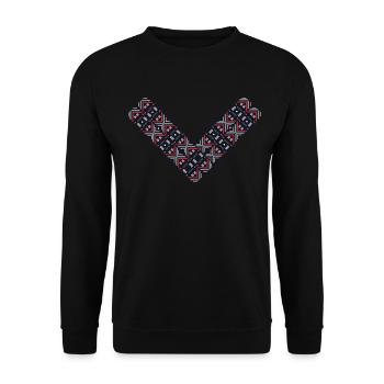 wax AFRICA MOTIF - Sweat-shirt Unisexe - noir - Devant - Alina (178cm) & Michal (187cm)