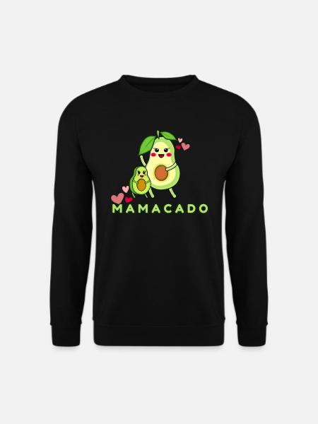 Lustiger Spruch Mamacado Avocado - Unisex Pullover - Schwarz