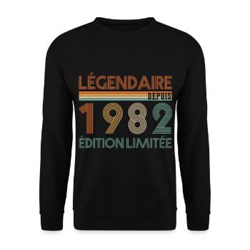 Légendaire Depuis 1982 - Sweat-shirt Unisexe - noir - Devant - Alina (178cm) & Michal (187cm)