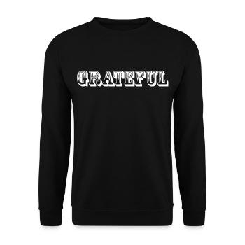 Grateful - Unisex Sweatshirt - black - Front - Alina (178cm) & Michal (187cm)