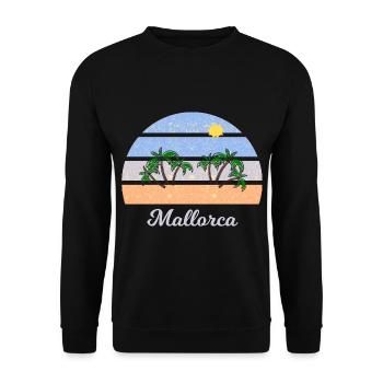 Holidays in Majorca - Unisex Sweatshirt - black - Front - Alina (178cm) & Michal (187cm)