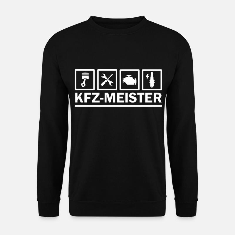 KFZ-Meister - Der Beruf als Piktogramm Symbol - Unisex Pullover - Schwarz