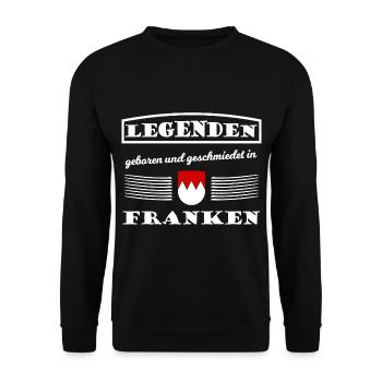 Die Franken Legenden - Unisex Pullover - Schwarz - Vorne - Alina (178cm) & Michal (187cm)