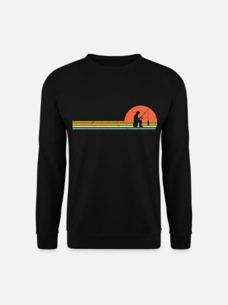 Pêche Pêche Rétro Pêche Vintage Pêcheur Pêcheur Pêcheur - Sweat-shirt Unisexe - noir