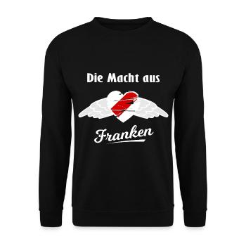 Die Macht aus Franken - Unisex Pullover - Schwarz - Vorne - Alina (178cm) & Michal (187cm)