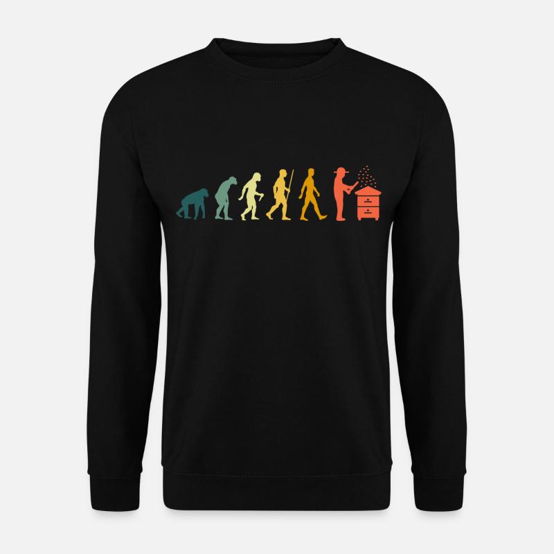 Imker Evolution Biene Retro Vintage Honig Bienen - Unisex Pullover - Schwarz