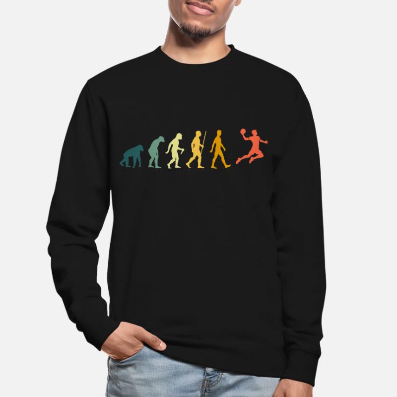 Retro Handball Evolution Handball Player Development Unisex Sweatshirt