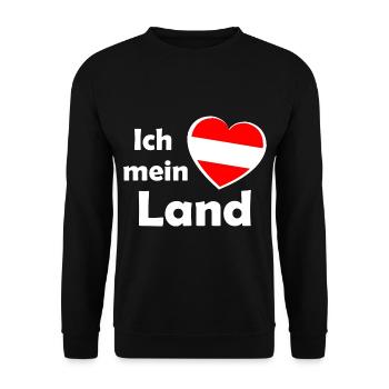 The dear Austrians - Unisex Sweatshirt - black - Front - Alina (178cm) & Michal (187cm)