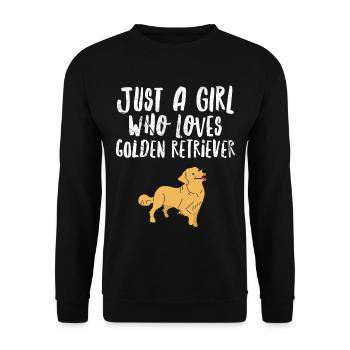 Golden Retriever Fille - Sweat-shirt Unisexe - noir - Devant - Alina (178cm) & Michal (187cm)