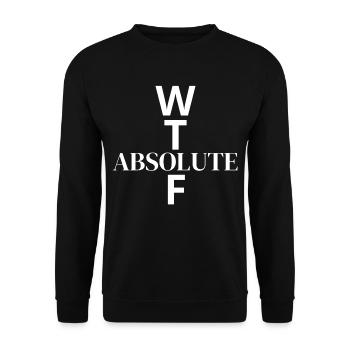 WTF - What The Absolute... - Unisex Sweatshirt - black - Front - Alina (178cm) & Michal (187cm)