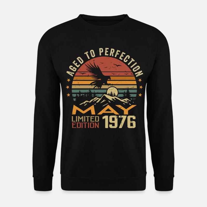 Mai 1976 Geburtstag Mai 1976 Geschenk 1976 Mai - Unisex Pullover - Schwarz