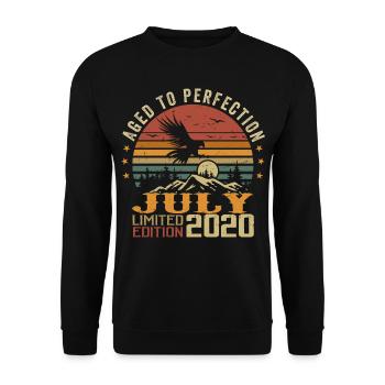 Millésime Juillet 2020 Anniversaire Juillet 2020 - Sweat-shirt Unisexe - noir - Devant - Alina (178cm) & Michal (187cm)