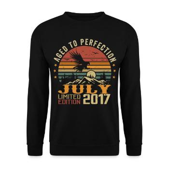 Vintage July 2017 Anniversary July 2017 - Unisex Sweatshirt - black - Front - Alina (178cm) & Michal (187cm)