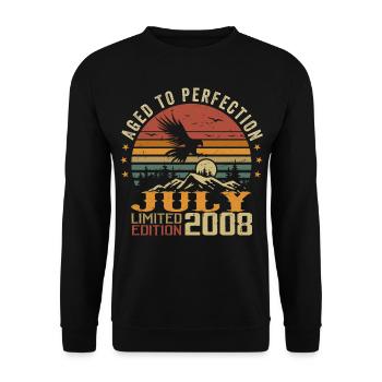 Vintage July 2008 Anniversary July 2008 - Unisex Sweatshirt - black - Front - Alina (178cm) & Michal (187cm)