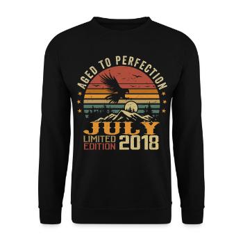 Vintage July 2018 Anniversary July 2018 - Unisex Sweatshirt - black - Front - Alina (178cm) & Michal (187cm)