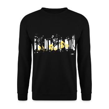forest jump - Unisex Pullover - Schwarz - Vorne - Alina (178cm) & Michal (187cm)