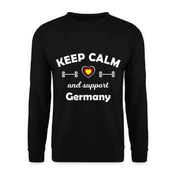 The Germany Supporters - Unisex Sweatshirt - black - Front - Alina (178cm) & Michal (187cm)