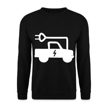Camionnettes électriques - Sweat-shirt Unisexe - noir - Devant - Alina (178cm) & Michal (187cm)