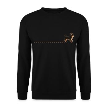 Dog tracks Chihuahua's paw prints Chihuahua - Unisex Sweatshirt - black - Front - Alina (178cm) & Michal (187cm)