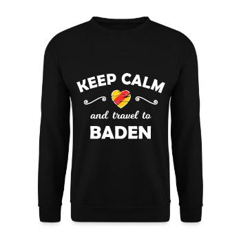 Die Fahrt ins Badnerland - Unisex Pullover - Schwarz - Vorne - Alina (178cm) & Michal (187cm)