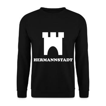 The Sibiu Saxons - Unisex Sweatshirt - black - Front - Alina (178cm) & Michal (187cm)