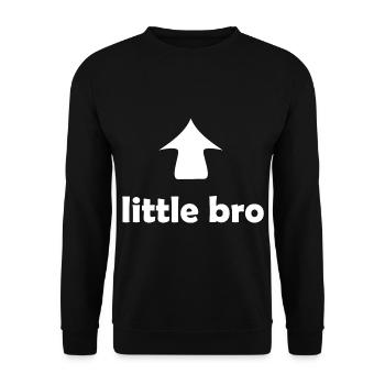 For the little brother - Unisex Sweatshirt - black - Front - Alina (178cm) & Michal (187cm)